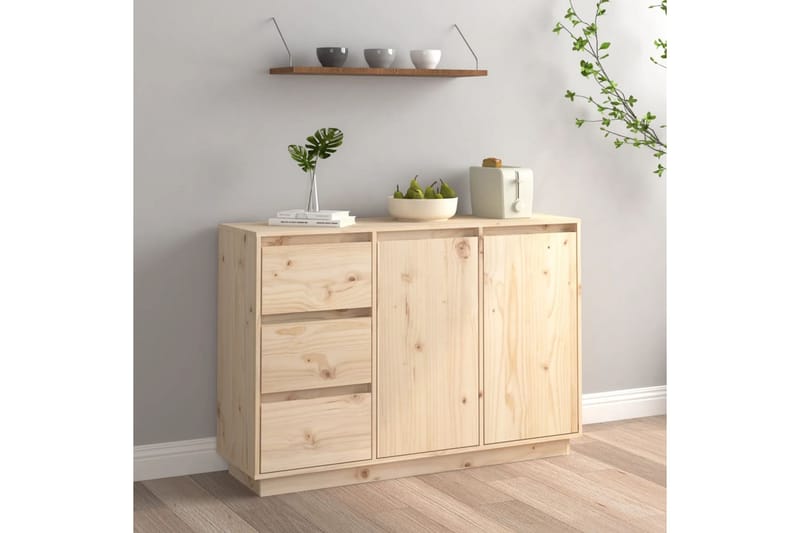 Skänk 111x34x75 cm massiv furu - Brun - Skänkar & sideboards