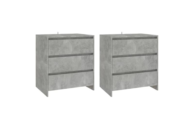 Skänk 3 delar betonggrå konstruerat trä - Betonggrå - Förvaring - Förvaringsmöbler - Skänkar & sideboards