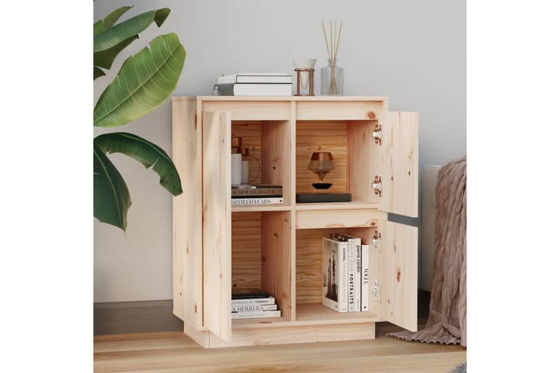 Skänk 60x34x75 cm massiv furu - Brun - Förvaring - Förvaringsmöbler - Skänkar & sideboards