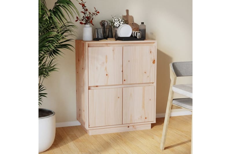Skänk 60x34x75 cm massiv furu - Brun - Förvaring - Förvaringsmöbler - Skänkar & sideboards