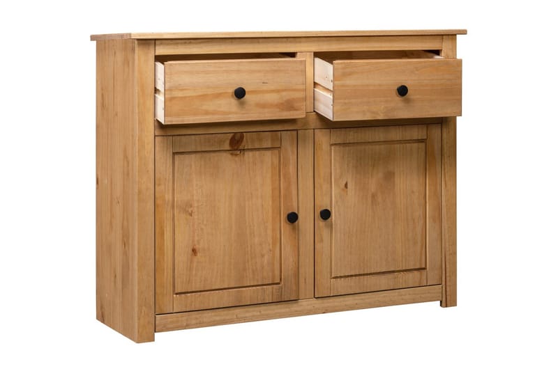 Skänk 93x40x80 cm massiv furu panama - Brun - Skänkar & sideboards