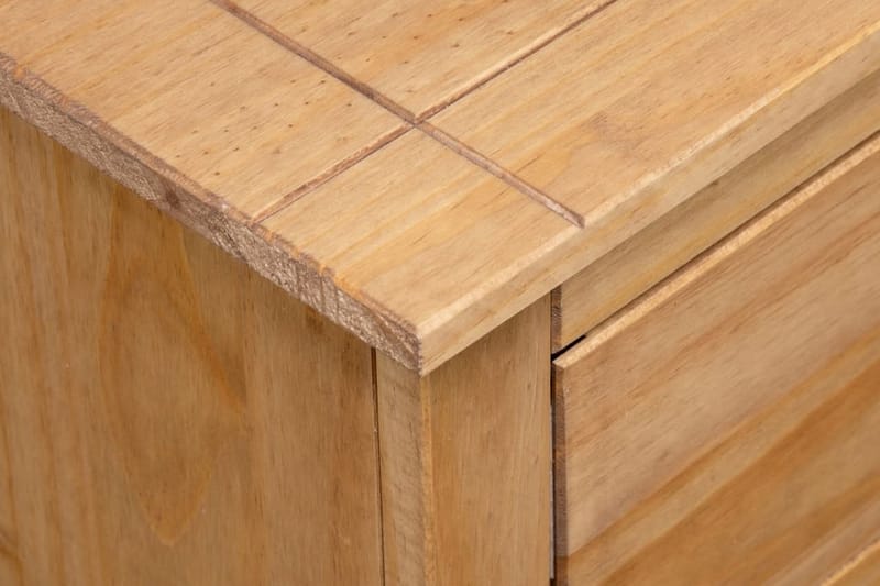 Skänk 93x40x80 cm massiv furu panama - Brun - Skänkar & sideboards
