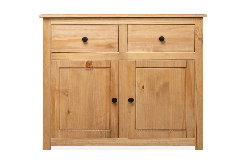 Skänk 93x40x80 cm massiv furu panama - Brun - Skänkar & sideboards