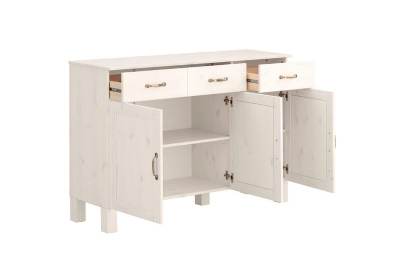 Skänk Alby 125x38x85 cm, Vit - 125x38x85 cm, Vit - Förvaring - Förvaringsmöbler - Skänkar & sideboards
