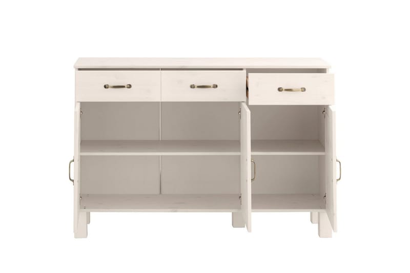 Skänk Alby 125x38x85 cm, Vit - 125x38x85 cm, Vit - Förvaring - Förvaringsmöbler - Skänkar & sideboards