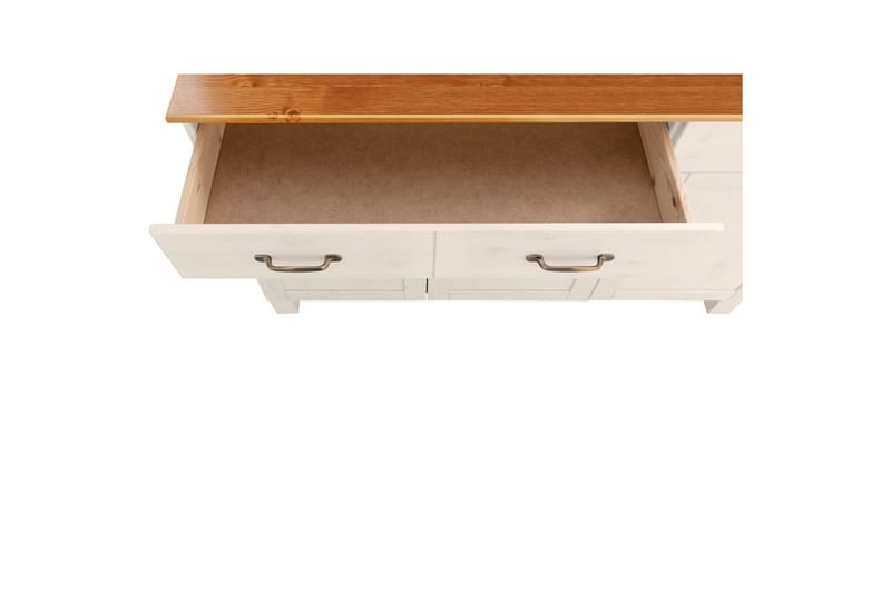 Skänk Alby 125x38x85 cm, Vit/Honung - 125x38x85 cm, Vit/Honung - Förvaring - Förvaringsmöbler - Skänkar & sideboards