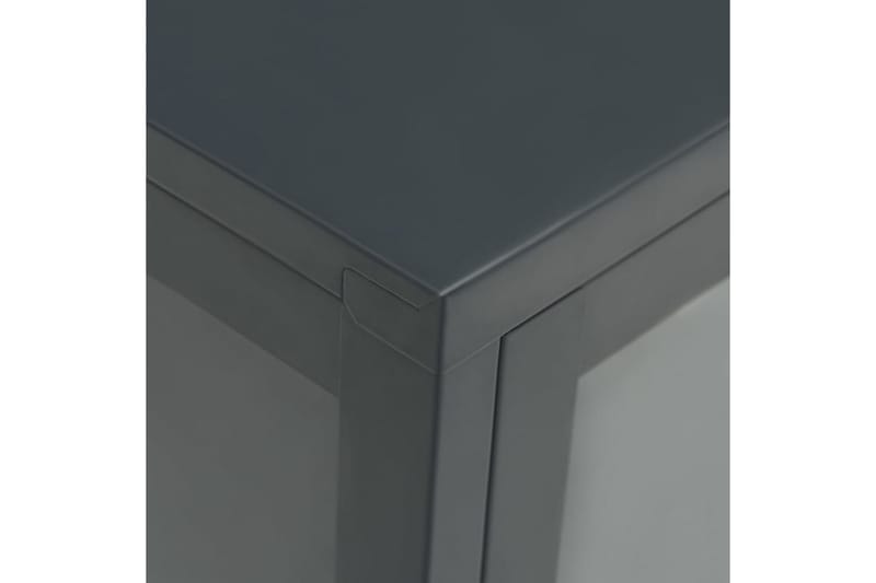 Skänk antracit 105x35x70 cm stål och glas - Antracit - Skänkar & sideboards