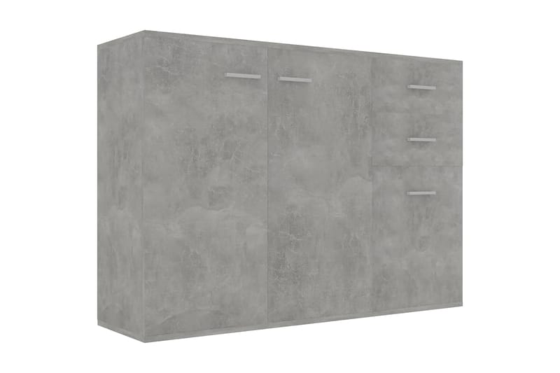 Skänk betonggrå 105x30x75 cm spånskiva - Grå - Skänkar & sideboards