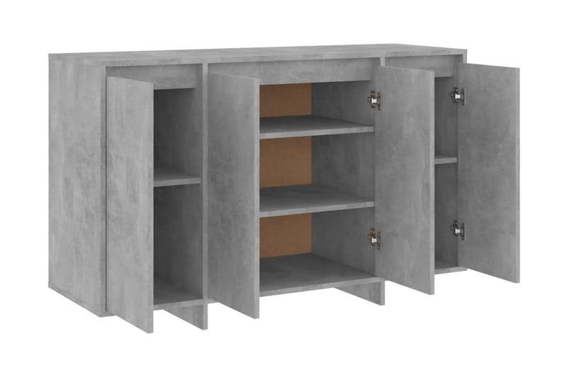 Skänk betonggrå 120x41x75 cm spånskiva - Betonggrå - Förvaring - Förvaringsmöbler - Skänkar & sideboards