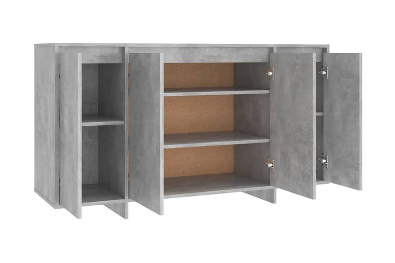 Skänk betonggrå 135x41x75 cm spånskiva - Betonggrå - Förvaring - Förvaringsmöbler - Skänkar & sideboards