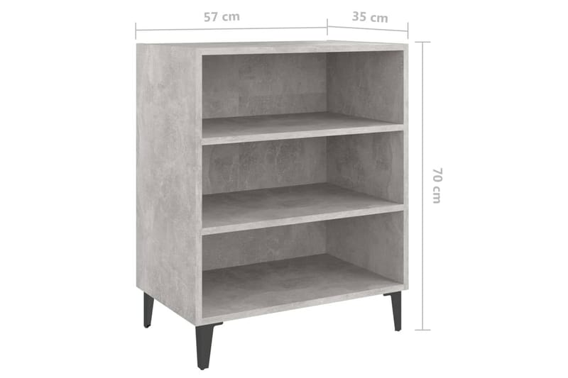 Skänk betonggrå 57x35x70 cm spånskiva - Grå - Förvaring - Förvaringsmöbler - Skänkar & sideboards