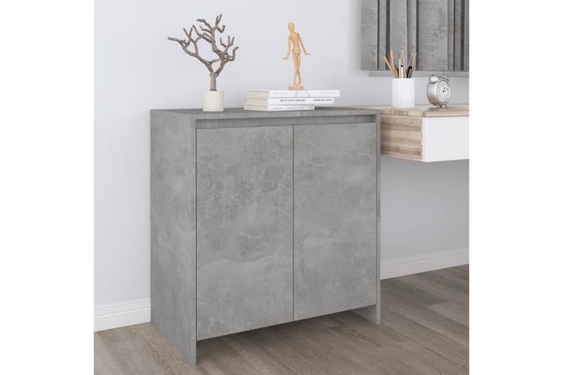 Skänk betonggrå 70x40x73,5 cm spånskiva - Grå - Förvaring - Förvaringsmöbler - Skänkar & sideboards