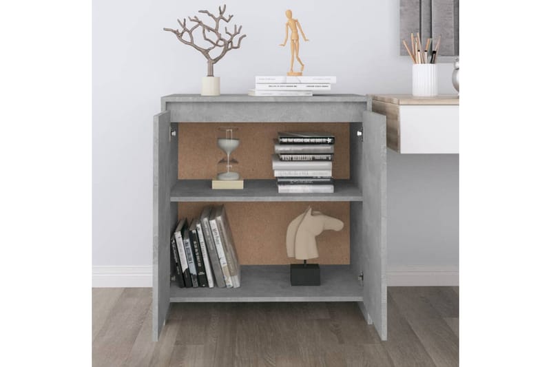 Skänk betonggrå 70x40x73,5 cm spånskiva - Grå - Förvaring - Förvaringsmöbler - Skänkar & sideboards