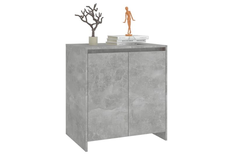 Skänk betonggrå 70x40x73,5 cm spånskiva - Grå - Förvaring - Förvaringsmöbler - Skänkar & sideboards