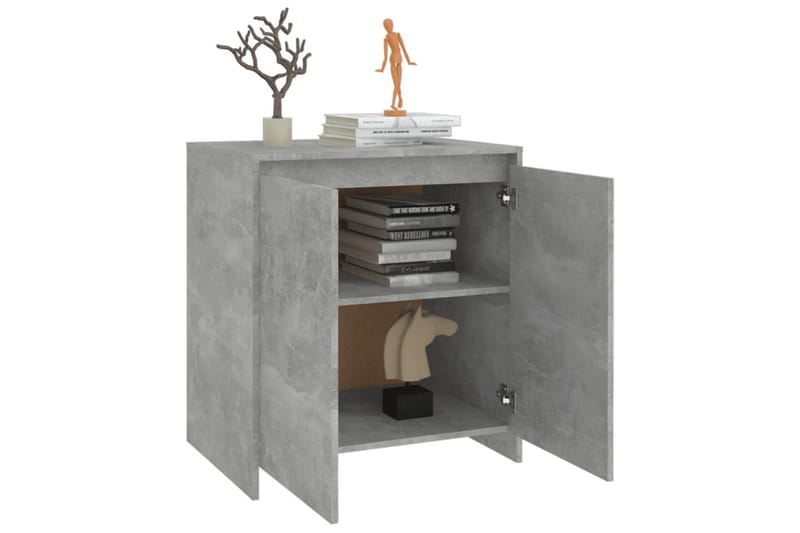 Skänk betonggrå 70x40x73,5 cm spånskiva - Grå - Förvaring - Förvaringsmöbler - Skänkar & sideboards