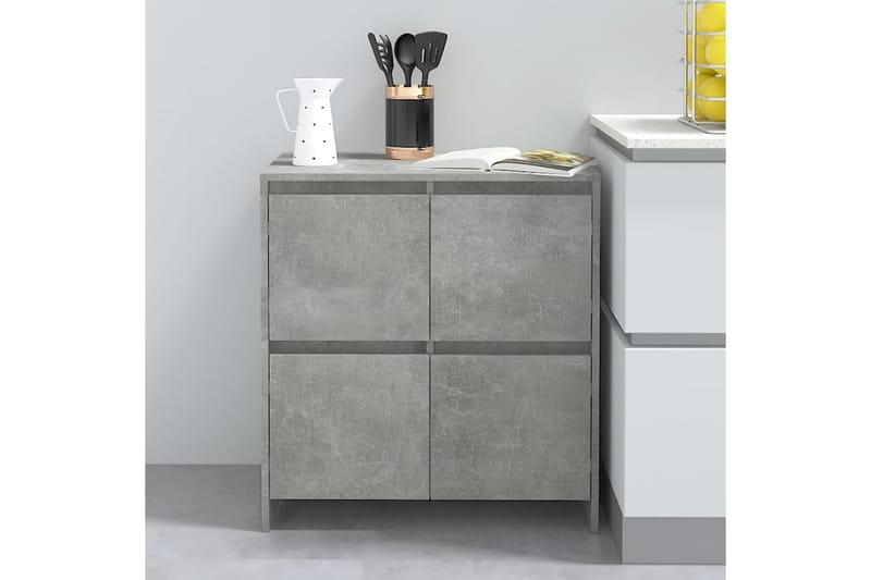 Skänk betonggrå 70x41x75 cm spånskiva - Betonggrå - Förvaring - Förvaringsmöbler - Skänkar & sideboards