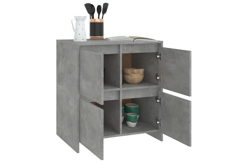 Skänk betonggrå 70x41x75 cm spånskiva - Betonggrå - Förvaring - Förvaringsmöbler - Skänkar & sideboards