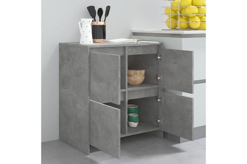 Skänk betonggrå 70x41x75 cm spånskiva - Betonggrå - Förvaring - Förvaringsmöbler - Skänkar & sideboards