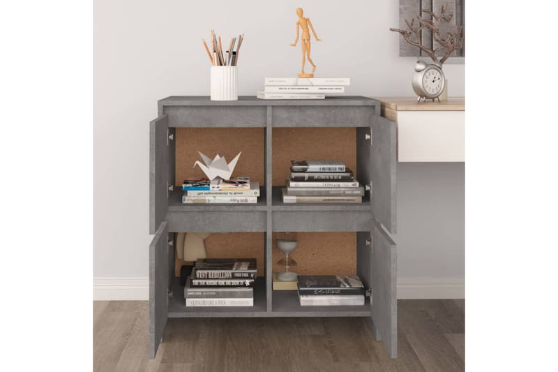 Skänk betonggrå 70x41x75 cm spånskiva - Betonggrå - Förvaring - Förvaringsmöbler - Skänkar & sideboards