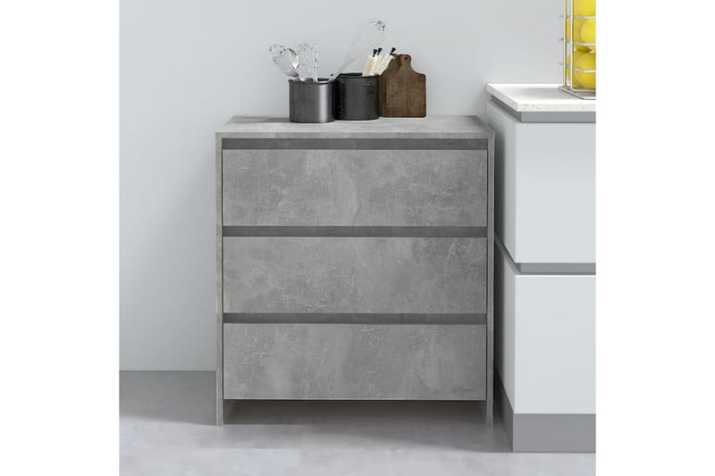 Skänk betonggrå 70x41x75 cm spånskiva - Betonggrå - Förvaring - Förvaringsmöbler - Skänkar & sideboards