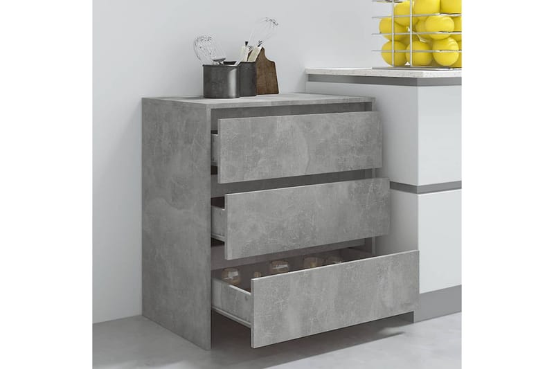 Skänk betonggrå 70x41x75 cm spånskiva - Betonggrå - Förvaring - Förvaringsmöbler - Skänkar & sideboards