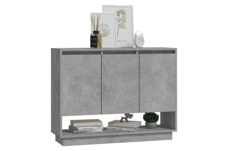 Skänk betonggrå 97x31x75 cm spånskiva - Betonggrå - Förvaring - Förvaringsmöbler - Skänkar & sideboards