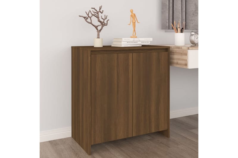 Skänk brun ek 70x40x73,5 cm spånskiva - Brun - Förvaring - Förvaringsmöbler - Skänkar & sideboards