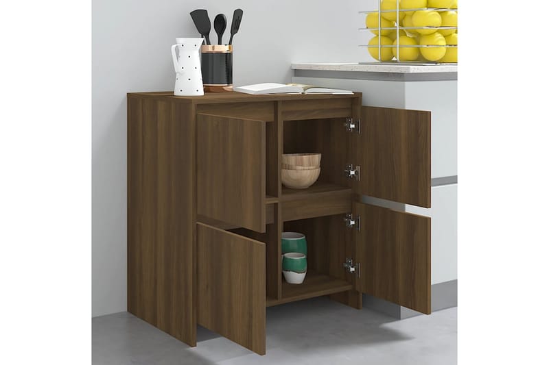 Skänk brun ek 70x41x75 cm spånskiva - Brun - Förvaring - Förvaringsmöbler - Skänkar & sideboards