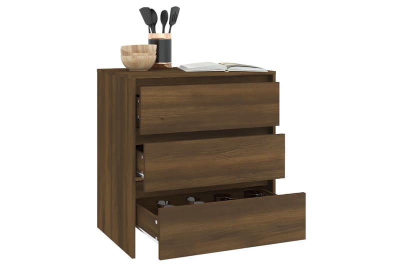 Skänk brun ek 70x41x75 cm spånskiva - Brun - Förvaring - Förvaringsmöbler - Skänkar & sideboards