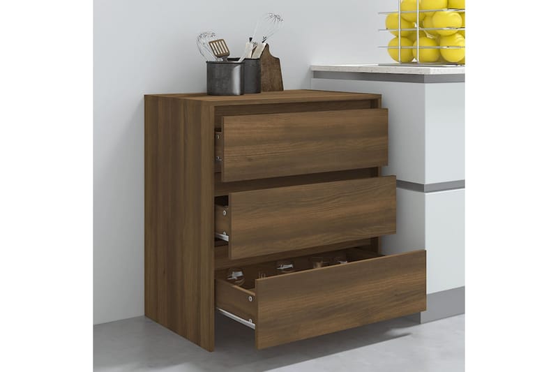Skänk brun ek 70x41x75 cm spånskiva - Brun - Förvaring - Förvaringsmöbler - Skänkar & sideboards