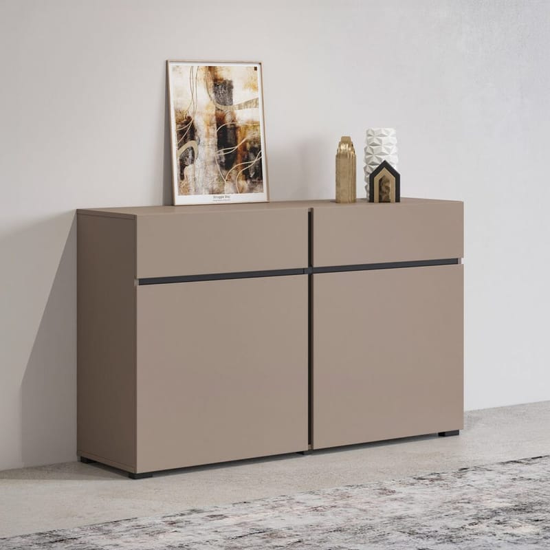 Skänk Cross 2 dörrar med 2 lådor - Congo - Svart - Förvaring - Förvaringsmöbler - Skänkar & sideboards