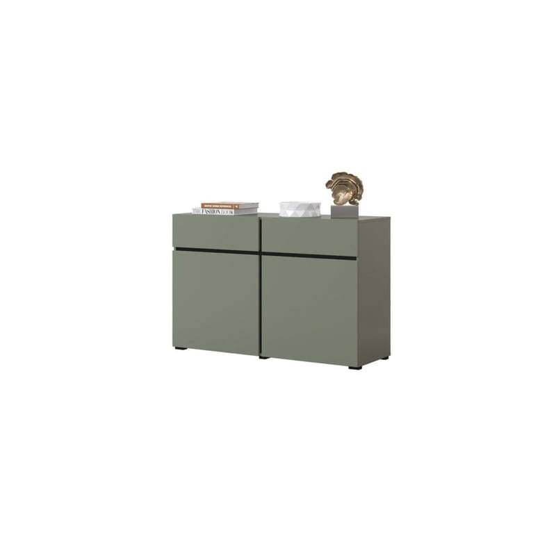Skänk Cross 2 dörrar med 2 lådor - Grön - Svart - Förvaring - Förvaringsmöbler - Skänkar & sideboards