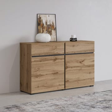 Skänk Cross 2 dörrar med 2 lådor - Wotan Ek - Svart - Förvaring - Förvaringsmöbler - Skänkar & sideboards