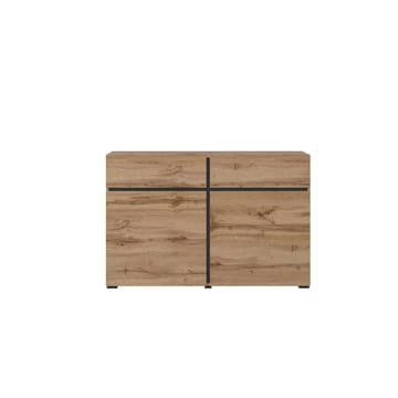 Skänk Cross 2 dörrar med 2 lådor - Wotan Ek - Svart - Förvaring - Förvaringsmöbler - Skänkar & sideboards