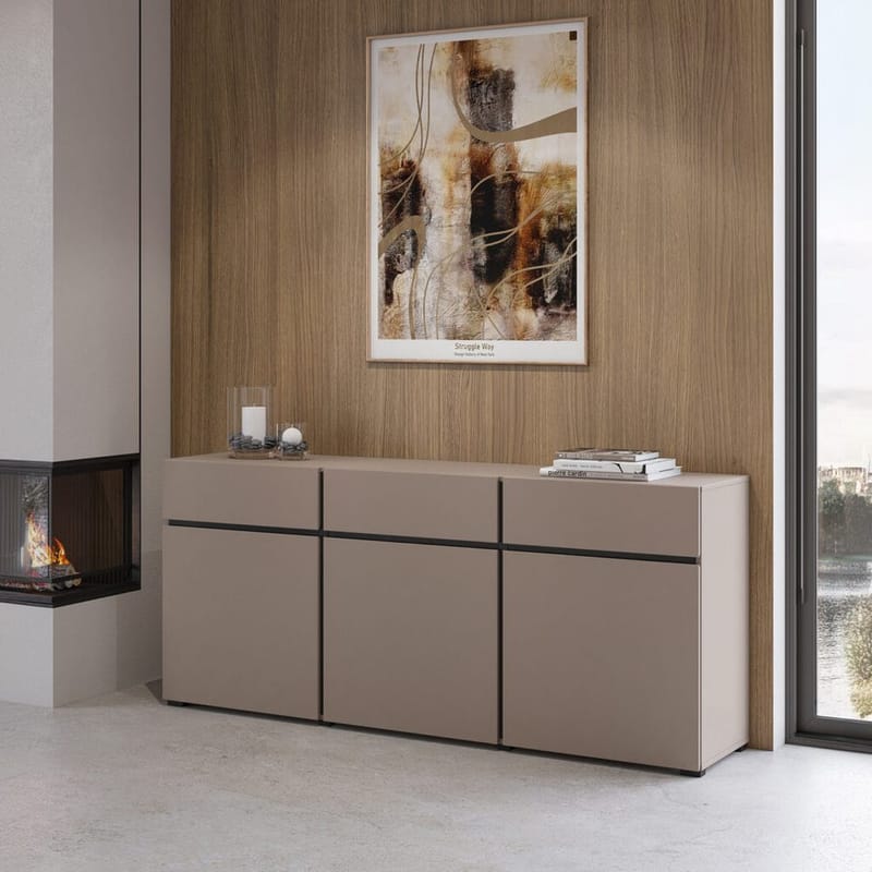 Skänk Cross 3 dörrar med 3 lådor - Congo - Svart - Förvaring - Förvaringsmöbler - Skänkar & sideboards