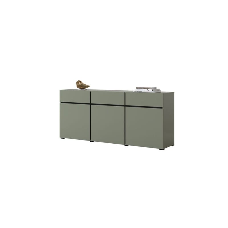 Skänk Cross 3 dörrar med 3 lådor - Grön - Svart - Förvaring - Förvaringsmöbler - Skänkar & sideboards