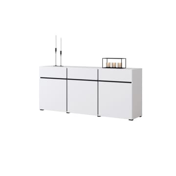 Skänk Cross 3 dörrar med 3 lådor - Vit - Svart - Förvaring - Förvaringsmöbler - Skänkar & sideboards