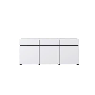 Skänk Cross 3 dörrar med 3 lådor - Vit - Svart - Förvaring - Förvaringsmöbler - Skänkar & sideboards