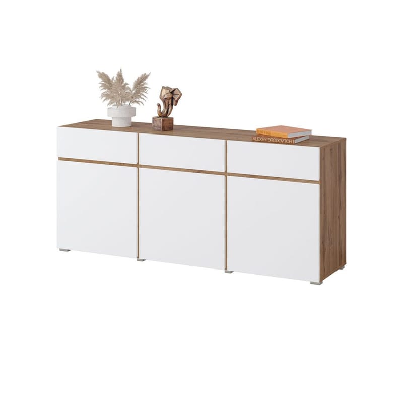 Skänk Cross 3 dörrar med 3 lådor - Vit - Förvaring - Förvaringsmöbler - Skänkar & sideboards