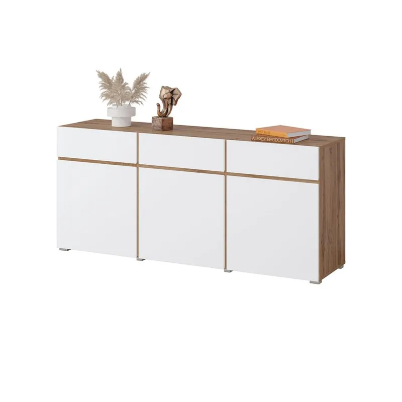 Skänk Cross 3 dörrar med 3 lådor - Vit - Förvaring - Förvaringsmöbler - Skänkar & sideboards