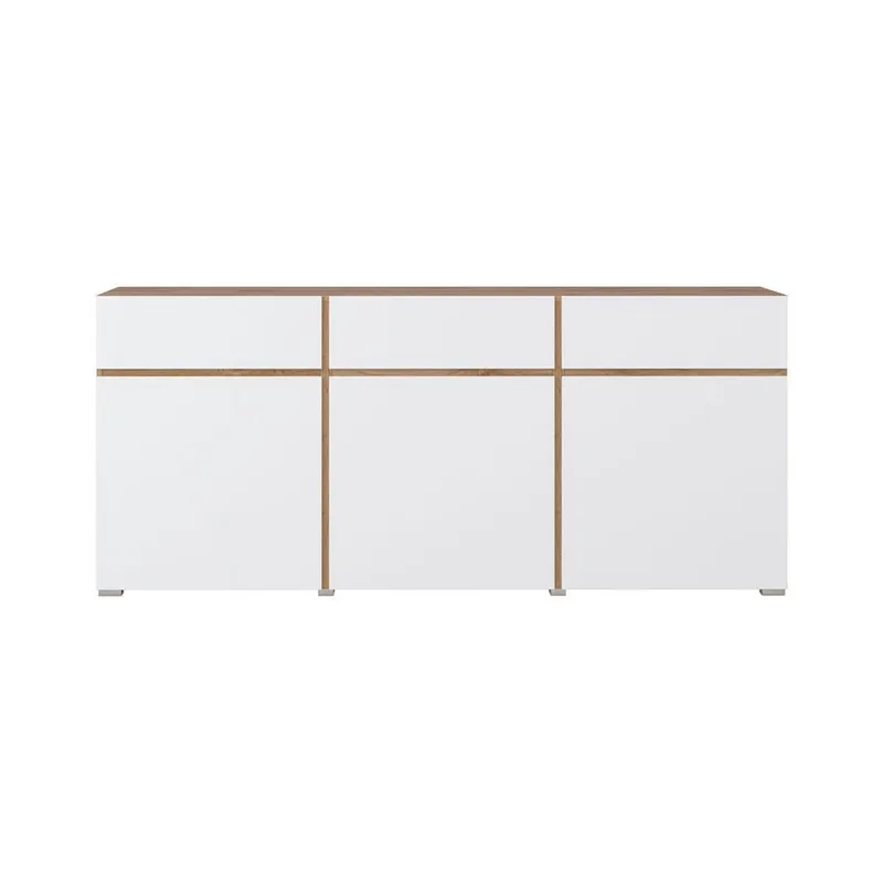 Skänk Cross 3 dörrar med 3 lådor - Vit - Förvaring - Förvaringsmöbler - Skänkar & sideboards