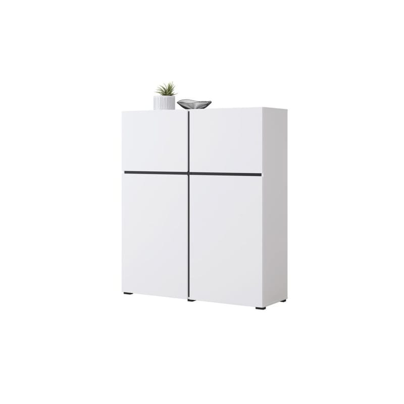 Skänk Cross 4 dörrar - Vit - Svart - Förvaring - Förvaringsmöbler - Skänkar & sideboards