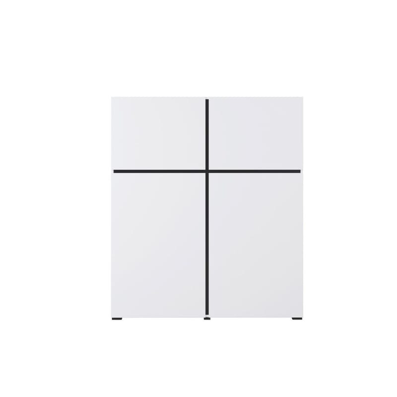 Skänk Cross 4 dörrar - Vit - Svart - Förvaring - Förvaringsmöbler - Skänkar & sideboards