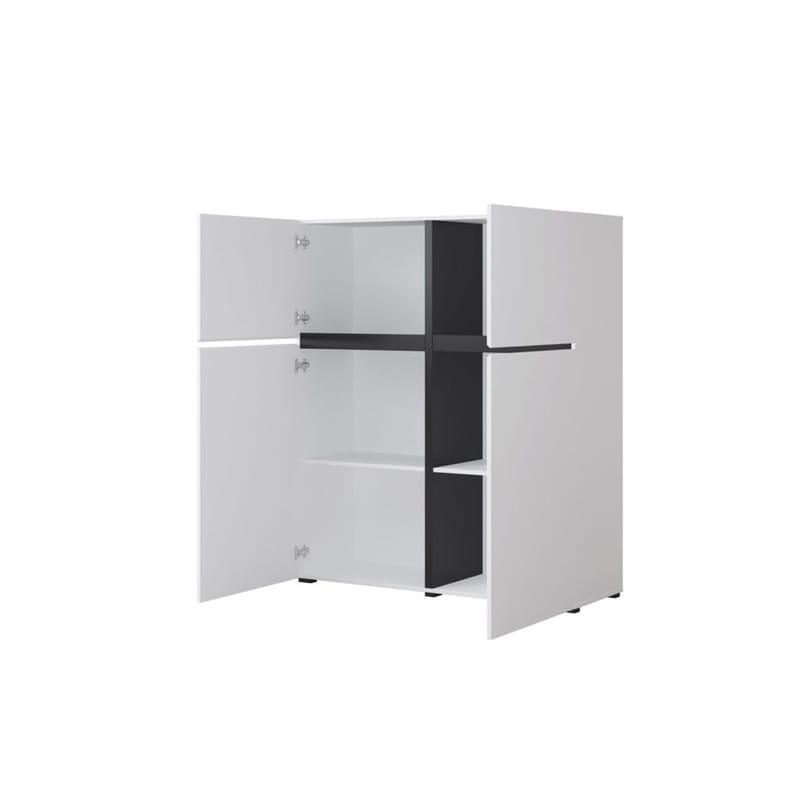 Skänk Cross 4 dörrar - Vit - Svart - Förvaring - Förvaringsmöbler - Skänkar & sideboards