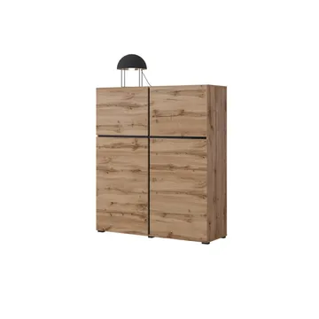 Skänk Cross 4 dörrar - Wotan Ek - Svart - Förvaring - Förvaringsmöbler - Skänkar & sideboards