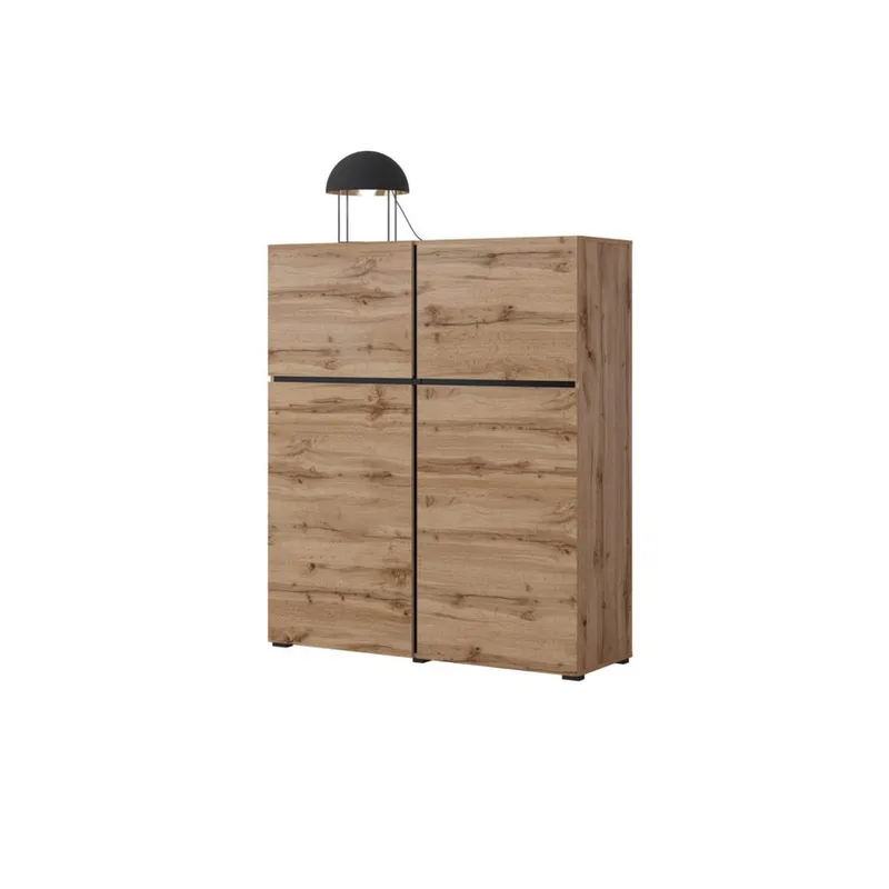 Skänk Cross 4 dörrar - Wotan Ek - Svart - Förvaring - Förvaringsmöbler - Skänkar & sideboards