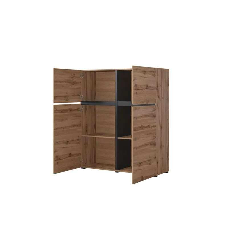 Skänk Cross 4 dörrar - Wotan Ek - Svart - Förvaring - Förvaringsmöbler - Skänkar & sideboards