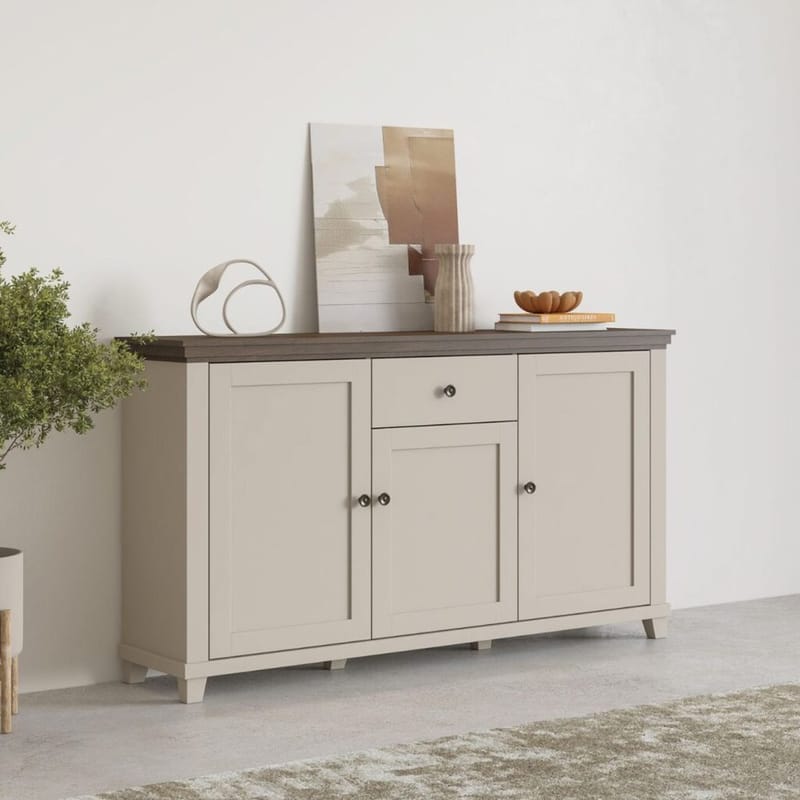 Skänk Evora 3 dörrar 1 låda - Ljus Beige - Förvaring - Förvaringsmöbler - Skänkar & sideboards
