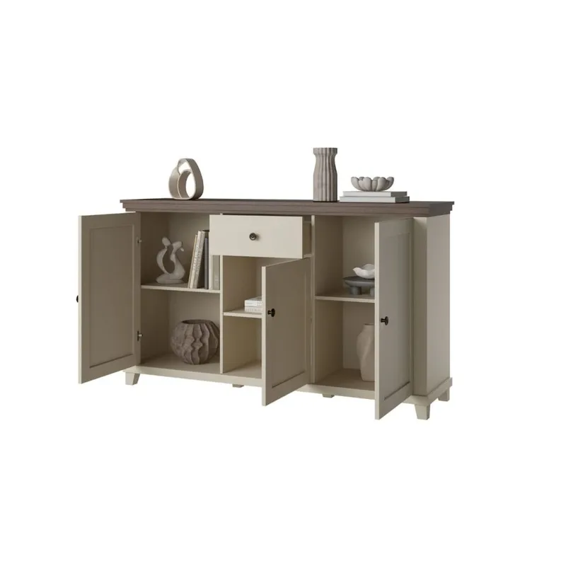 Skänk Evora 3 dörrar 1 låda - Ljus Beige - Förvaring - Förvaringsmöbler - Skänkar & sideboards