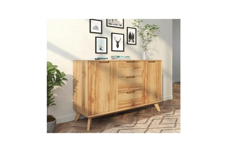 Skänk Ezra 120x40x75 cm, Wotan-ek - 120x40x75 cm, Wotan-ek - Förvaring - Förvaringsmöbler - Skänkar & sideboards